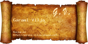 Garami Vilja névjegykártya